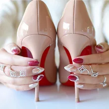 So Kate – escarpins à fond rouge pour femmes, chaussures de mariage de styliste, talons hauts 8cm 10cm 12cm, Sexy dames, sac à poussière, couleur chair, 2022