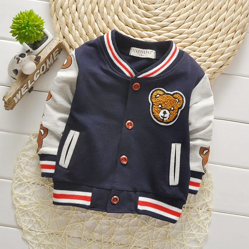 Новая детская одежда для девочек детский бейсбольный свитер для младенцев Модная брендовая куртка для малышей весенне-осенняя верхняя одежда для малышей, пальто для мальчиков