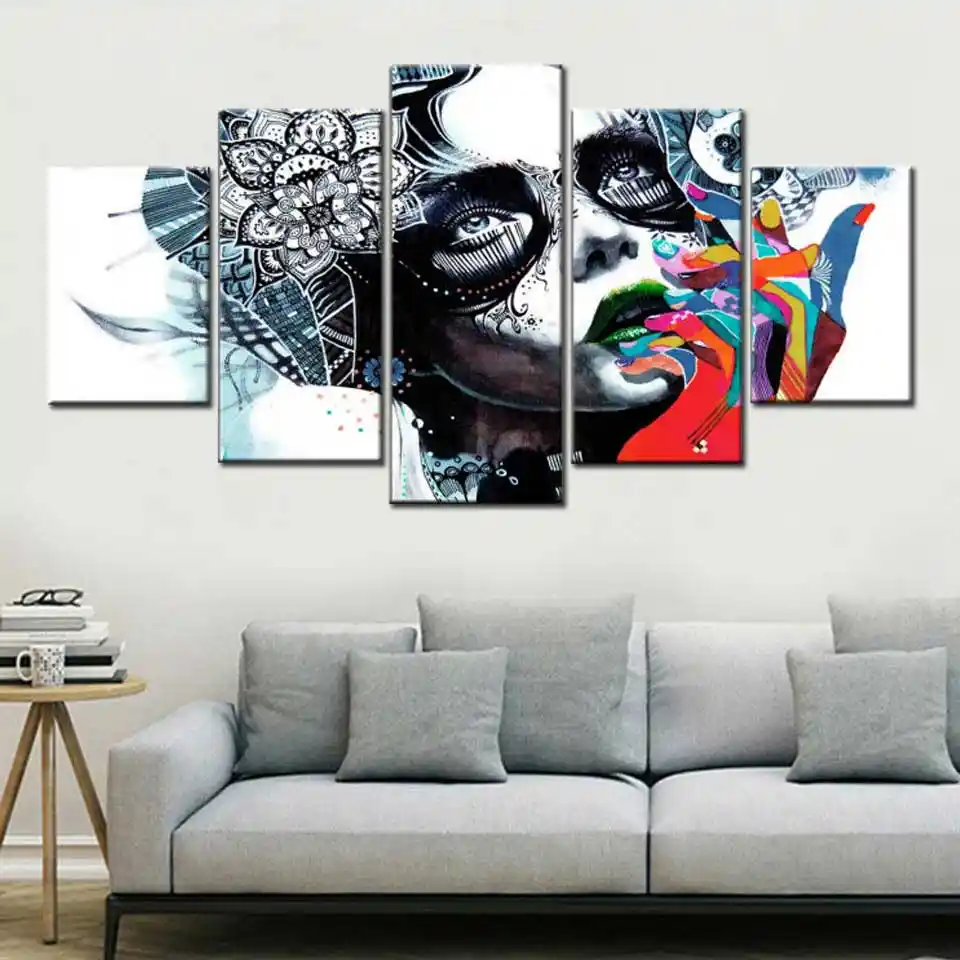 Salon Dormitorio Cartel Nordico Lienzo Abstracto Pintura Pared