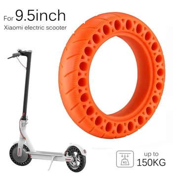 

2PCS Rubber Solid Tires for Xiaomi Mijia M365 9.5 inch Electric Scooter Honeycomb Shock Absorber Damping Tyre Orange