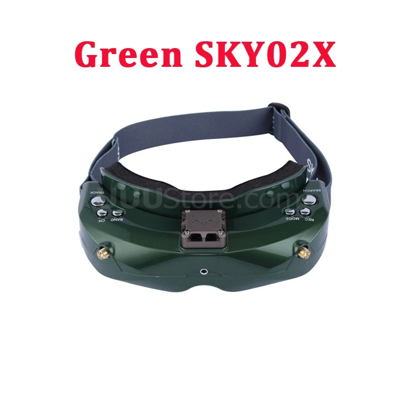 Skyzone SKY02X/SKY02C/SKY03O/SKY03S O светодиодный 5,8 ГГц 48CH разнообразие FPV очки поддержка OSD DVR HDMI с головным трекером вентилятор светодиодный - Цвет: Green SKY02X