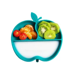 Baby Feeding Silicone Dinner Plate One-piece Grid Plates Kids Snacks Food Tray Non-slip Suction Cup Bowl Children Tableware
