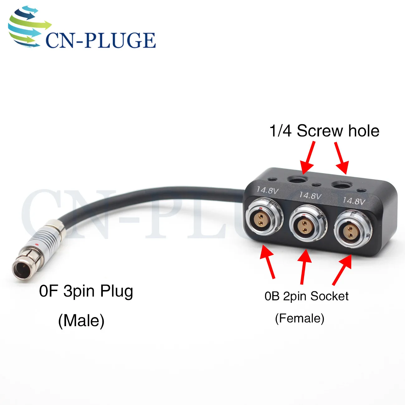RS 3 pin Male to 0B 2 pin Female концентратор переходник разветвитель для ARRI/красный/SONY распределитель питания камеры, трехходовой разветвитель