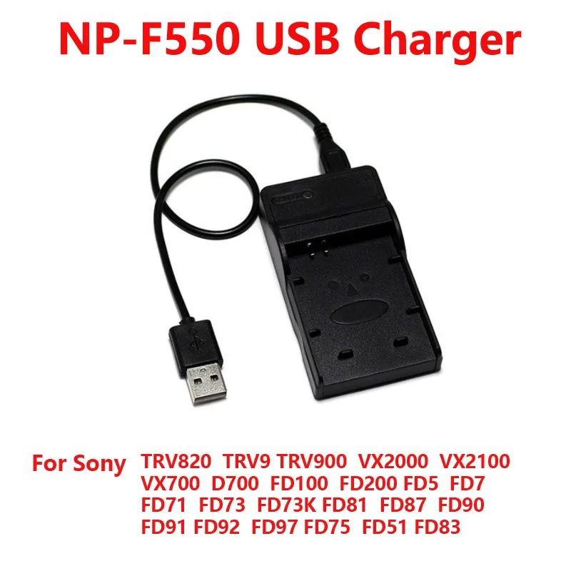 USB Порты и разъёмы цифровой Камера Батарея Зарядное устройство для sony NP-BN1 NP-BX1 NP-F550 NP-FH50 NP-FH100 NP-FR1 NP-FW50 NP-FZ100 NP-BD1 FD1 - Цвет: NP-F550