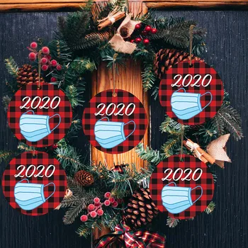 

30PC 2020 Christmas furniture decoration Ornament Santa Wearing A Face Mask Decorate Christmas tree рождественские украшения