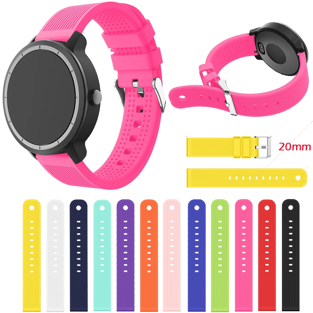 Мягкий силиконовый сменный ремешок для Garmin Vivoactive3 Amazfit BIP смарт браслет Forerunner 645