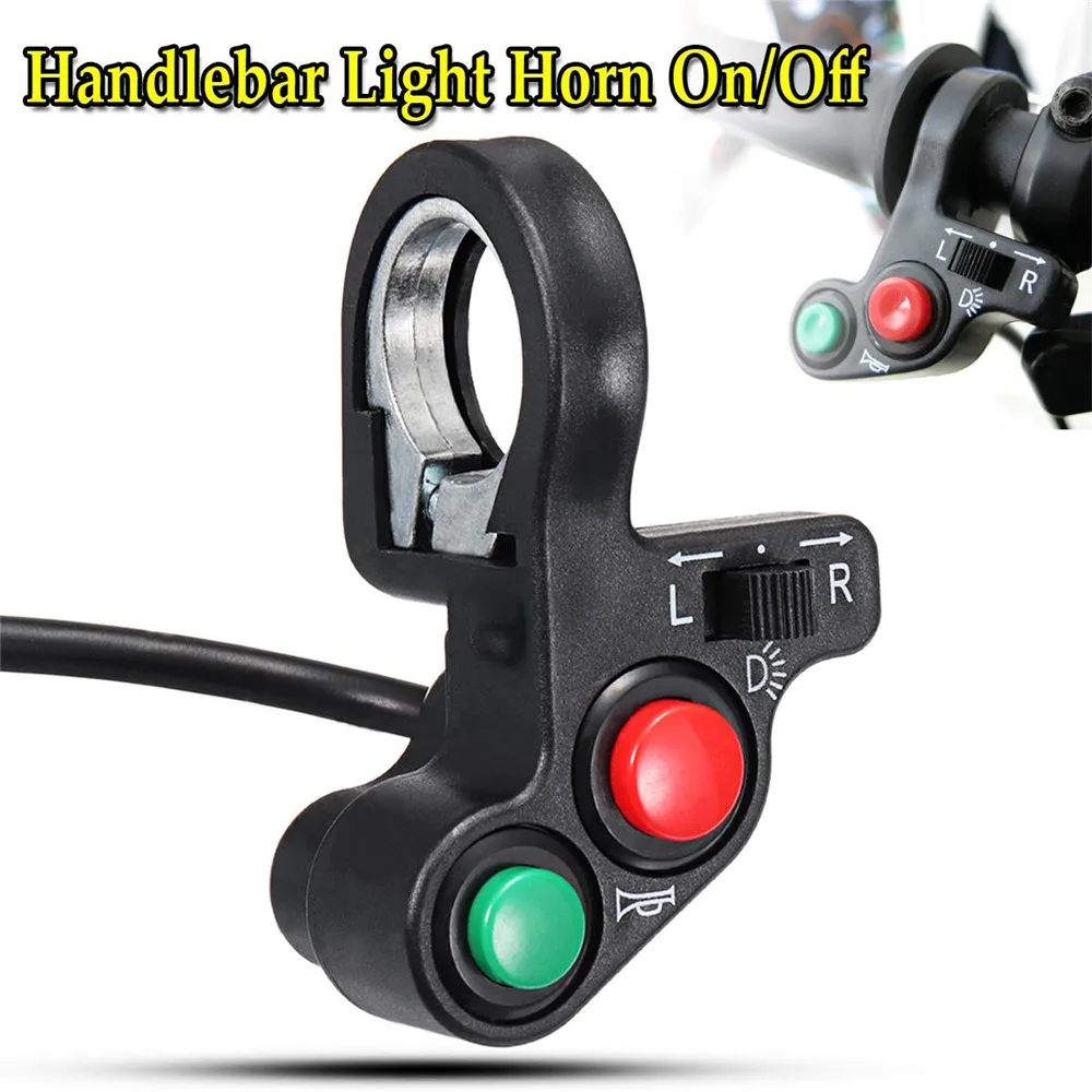 

22mm Motorcycle ATV Bike Bicycle Scooter Horn Indicator Handlebar on Off Control Switch Turn Signal Light Motorbike Accessories