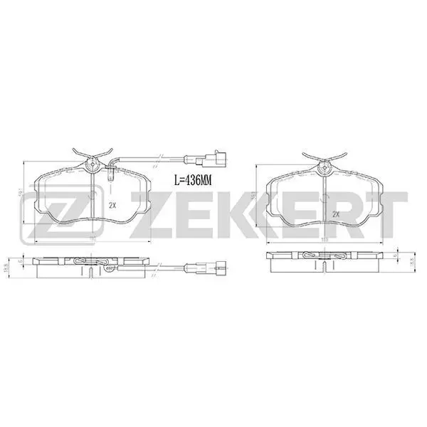 Колодки торм. диск. перед. с датчиком Alfa Romeo 164(164) 87