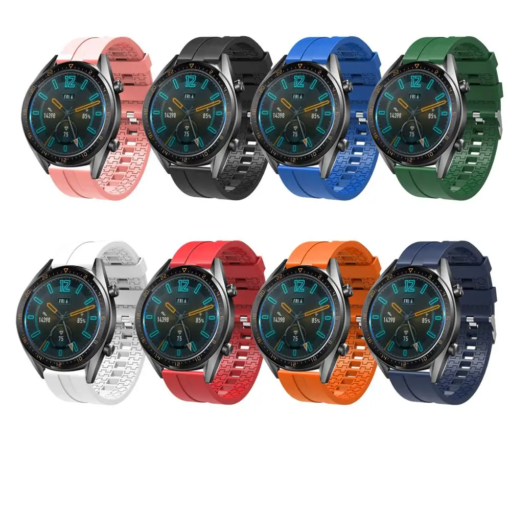 Сменные ремешки для часов HUAWEI WATCH GT 2 46 мм/GT Active 46 мм/HONOR Волшебные силиконовые ремешок Ремешок GT2 официальный стиль браслет