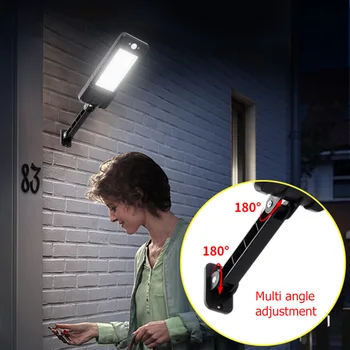

LED Solar Lamp Dimmable Security Solar Power LED Remote Control Motion Sensor Waterproof Easy Installation Light for Outdoor