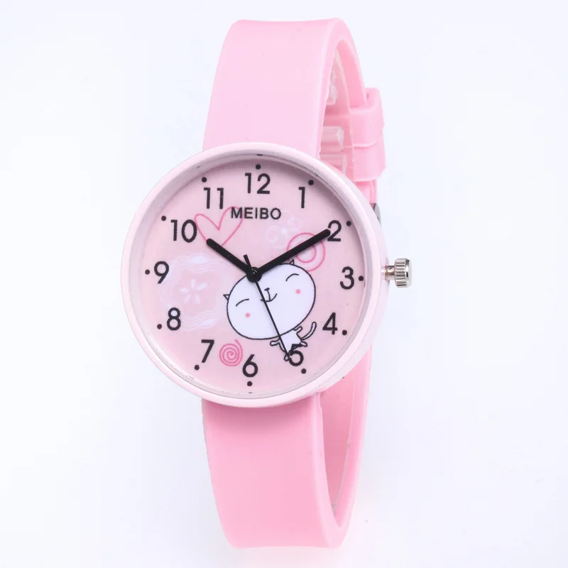 

2018 New Style Temperment Watch EBay Hot Sales Cartoon GIRL'S Heart Silicone Watch Strap Quartz Watch Manufacturers Direct Selli