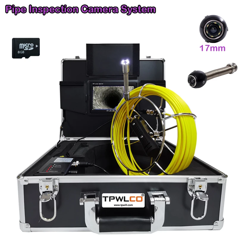 

Камера видеонаблюдения, цветной ЖК-монитор 7 дюймов, канализационная камера, система осмотра труб, с видеорегистратором, кабелем 20-50 м, камера-эндоскоп для систем видеонаблюдения 17 мм