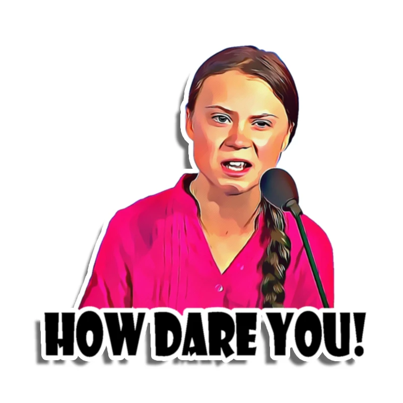 Dawasaru как можно осмеливаться Greta Thunberg автомобильная наклейка водонепроницаемая