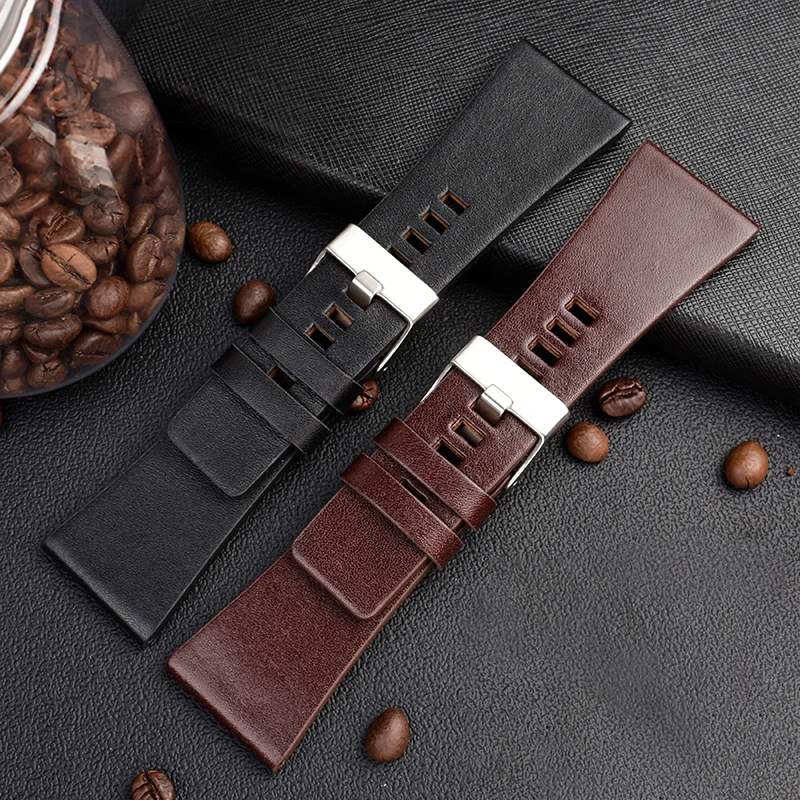 Men's Large Leather Watchband - Premium Watch Strap in Various Sizes