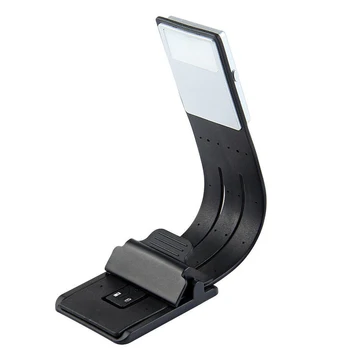 

LED Clip Booklight Torch Music Stand Piano Book Lamp Reading Light Adjustable USB Rechargeable Home Decor Study COB Flashlight
