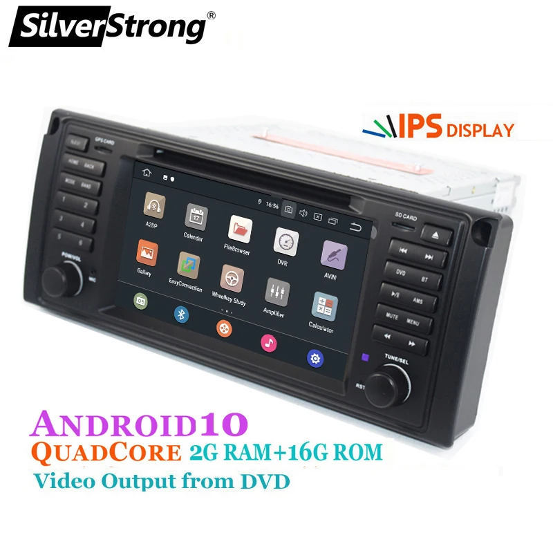 Автомагнитола SilverStrong с Android 10 0 ips 7 дюймов автомобильный DVD для BMW E53 E39 X5 4 Гб ОЗУ 64