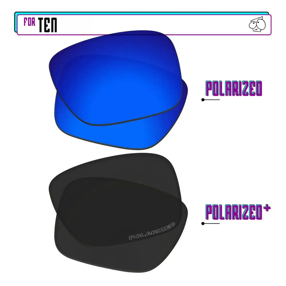 

EZReplace Polarized Replacement Lenses for - Oakley Ten Sunglasses - Black P Plus-Navy P