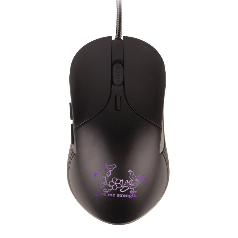 Проводная игровая мышь RGB светодиодный светло-розовый игровой компьютер мыши 3200 dpi 6D тихий USB Оптический Muase геймер с коврик для мыши для Overwatch - Цвет: Only Black Mouse
