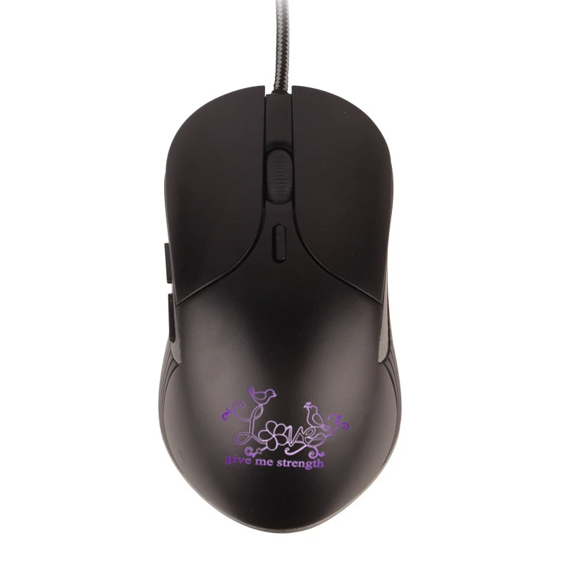 Only Black Mouse Проводная игровая мышь RGB светодиодный светло-розовый игровой компьютер мыши 3200 dpi 6D тихий USB Оптический Muase геймер с коврик для мыши для Overwatch - Цвет: Only Black Mouse