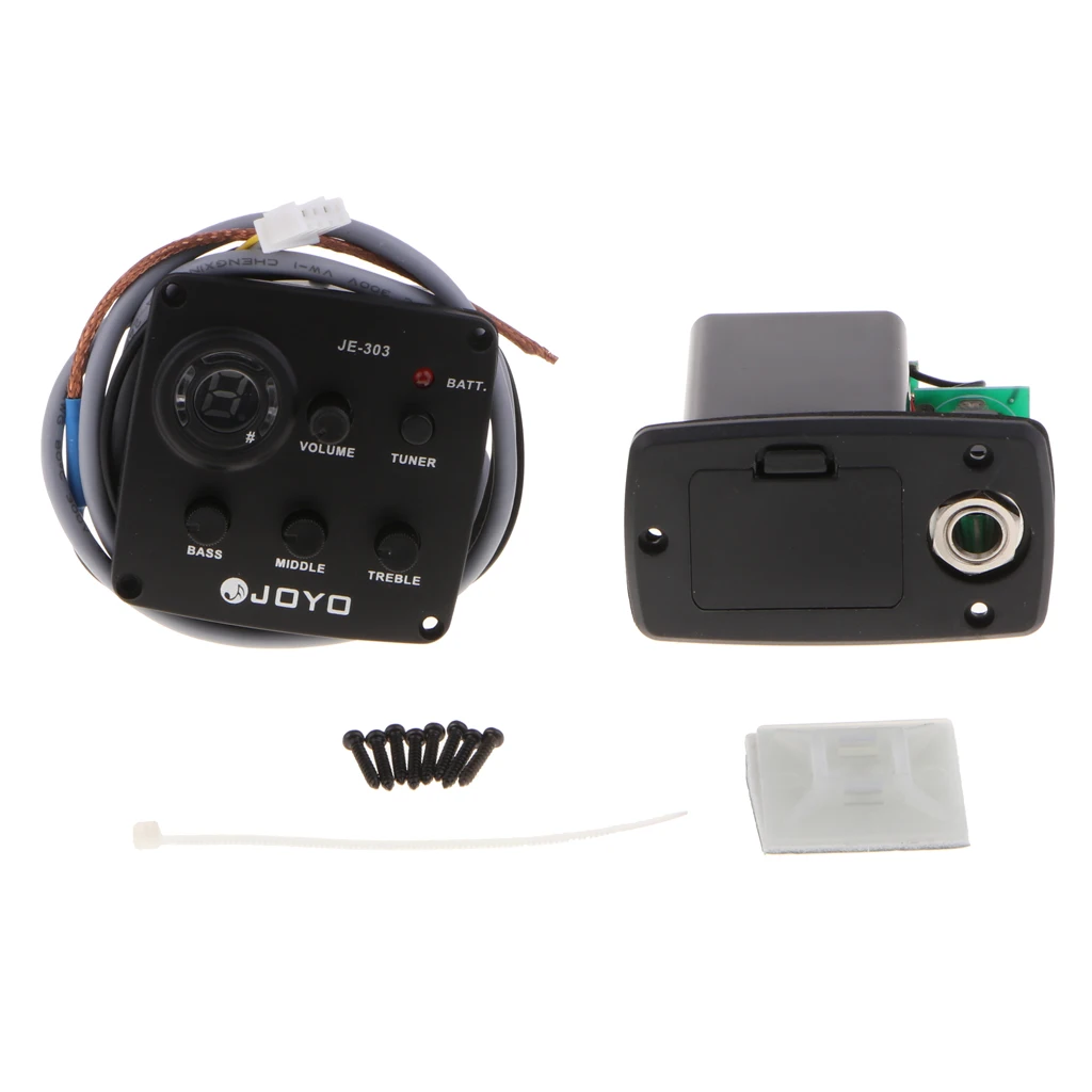 

Practical Plastic 3 Band EQ Amp Pickup Tuner DIY Set for Acoustic Guitar Accessory
