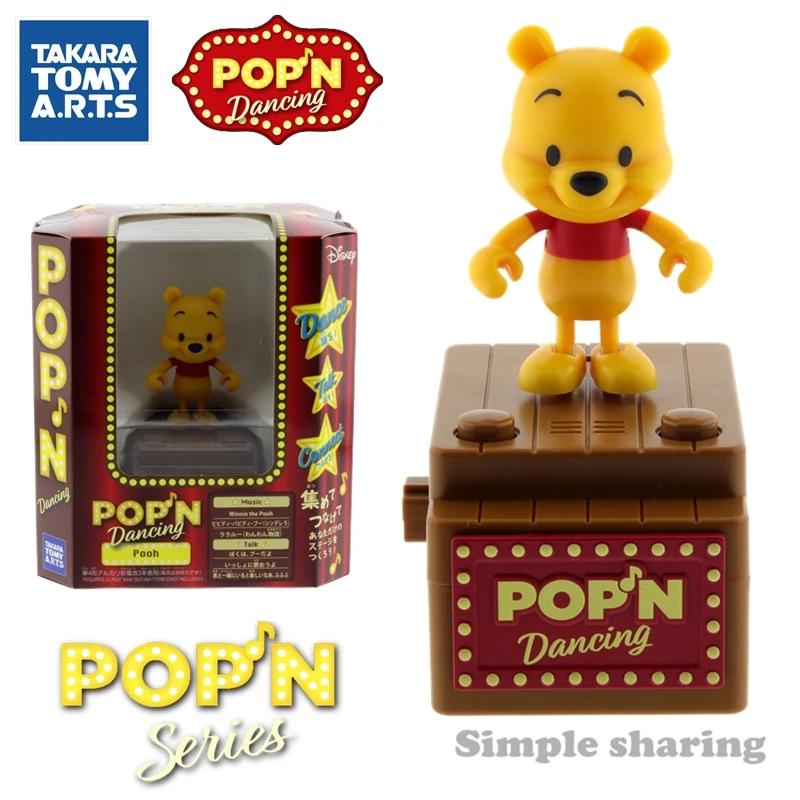 TAKARA TOMY arts pop'n dancing winnie the pooh фигурка детские игрушки Дисней аниме Детская кукла