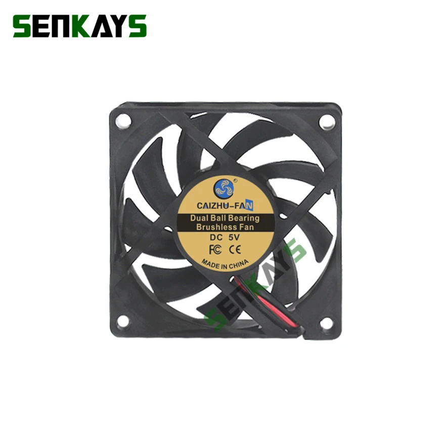 Rolamento de Esferas Duplo 7015 70 mm 70*70*15 mm dc 5v 12v 24v Ultra-fino Usb Ventilador de Refrigeração Comptuter Cpu Ventilador de Refrigeração Portátil Ventilador de Refrigeração 2pi