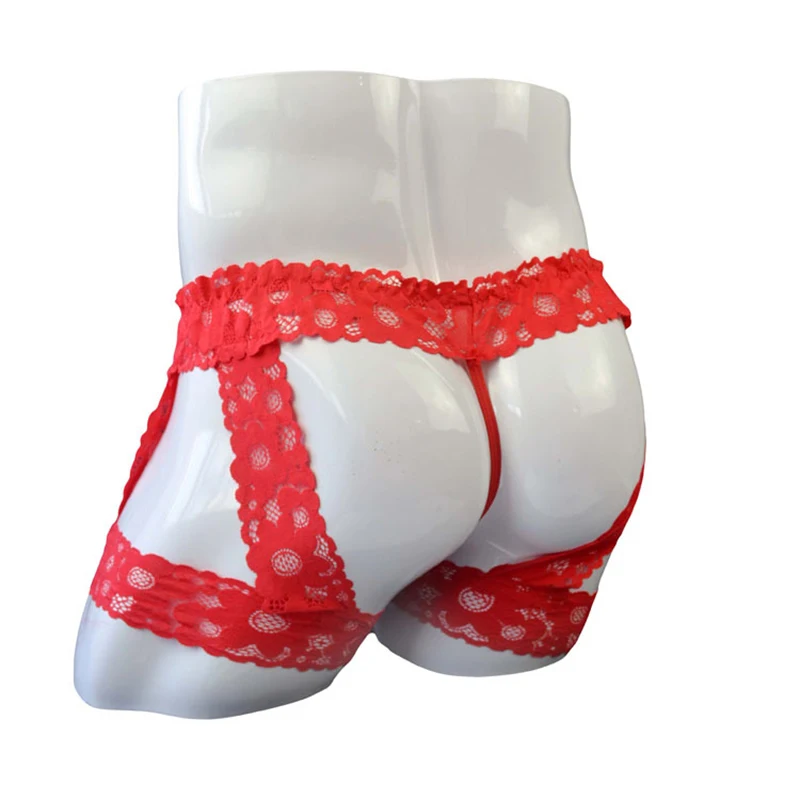 Lace Gay Thong Sissy Men's Panties Sexy Underwear Men Lingerie Underpants Enhance Pouch Bikini Hollow Out Briefs Jockstrap A50 men underwear
