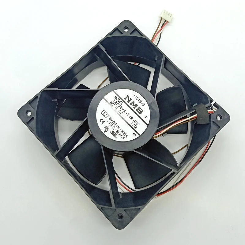 para Nmb 12038 dc 24v 1.77a dc Fios Dual Ball Inversor Case Ventiladores de Refrigeração Axial 12038va24r-eu - Imagem 2