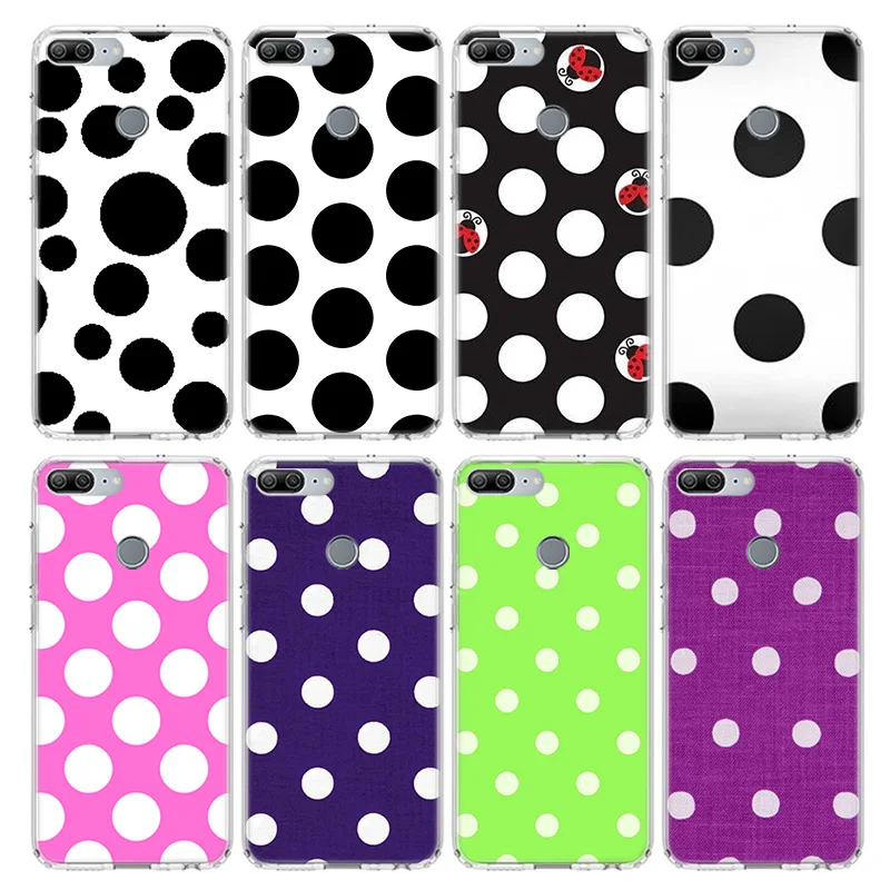 Creative Design Polka Dot Phone Case For Huawei Honor 10 Lite 9 20 8S 8X 8A Pro 9X Y5 Y6 Y7 Y9S P Smart Z 2019 7A 7X Soft Cover | Мобильные