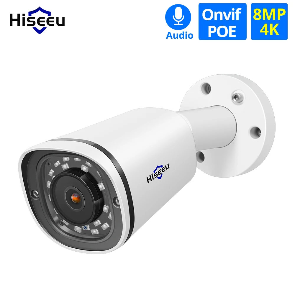 Промокод: POZVONIMAME Скидка 500 рублей при заказе от 5 000 Hiseeu Bullet 4K 8MP POE IP камера