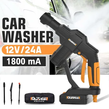 

Car Washer 12V Portable Cordless High Pressure Cleaner Lithium Battery Car Washing Machine Auto Garden Home Cleaning WasherTool