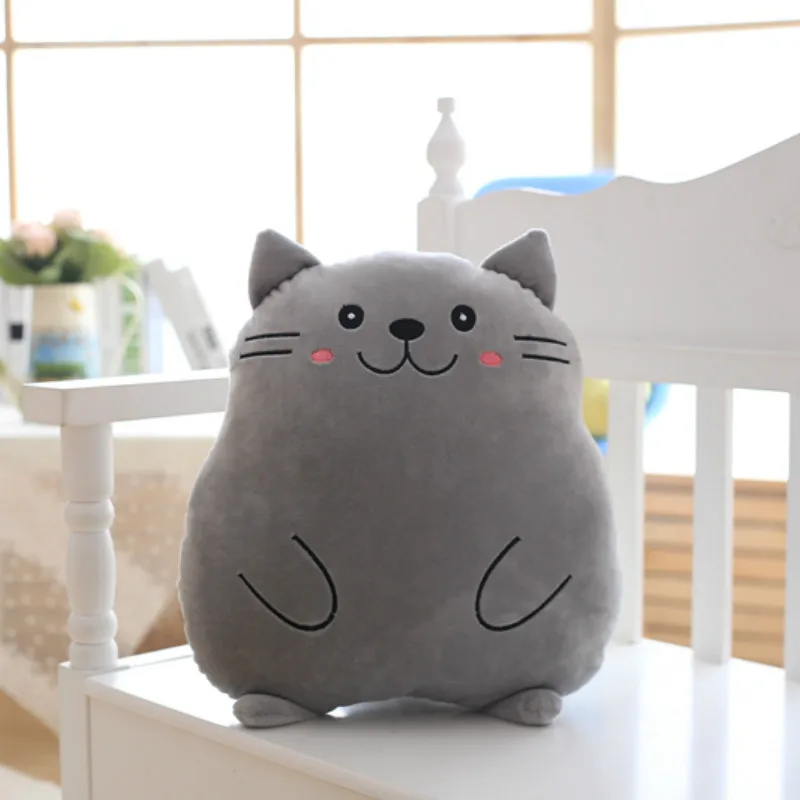 40 см Kawaii Плюшевые игрушки для кошек Pusheen, подушка для кошек, мягкие куклы Aniamls, мягкая подушка для девочек, плюшевые игрушки для детей, подарок на день рождения - Цвет: grey