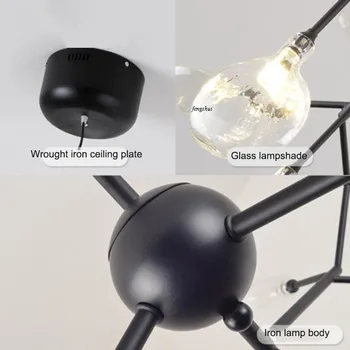 

Postmodern LED Firefly Chandelier Lighting Nordic Home Retro Loft Living Room Bedroom Lamp Restaurant Cafe Decor Light Fixtures