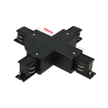 

LEDLUX CB40244 joint connector X shape black color for bar track system phase CB40203