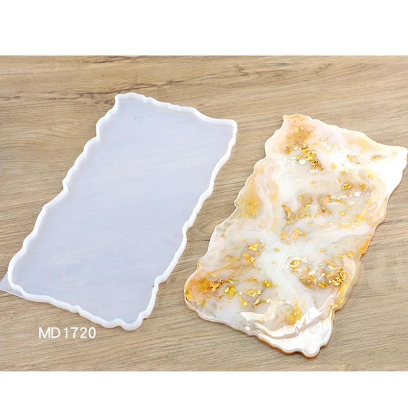 1 Set Joour Tray Mould Handmade Silicone Resin Irregular Fruit Plate Mold Tray Mould Coasters DIY Art
