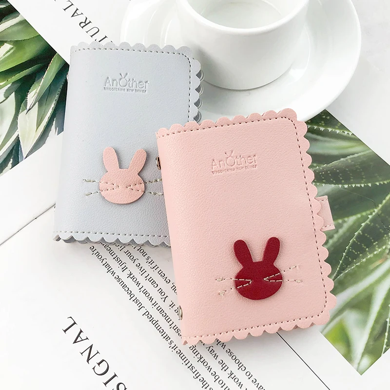 

JANE'S LEATHER New Function 24 Bits Card Case Business Cards Holder Rabbit Men Women Credit Passport Card Wallet Bag ID Passport