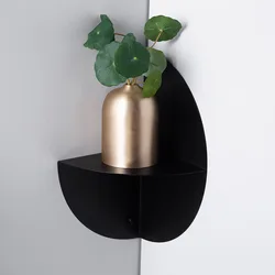 Wall Mounted Storage Rack Holder Shelf Multi Layout Punch Free Simple Home Corner Decoration Living Room Bathroom Accessories