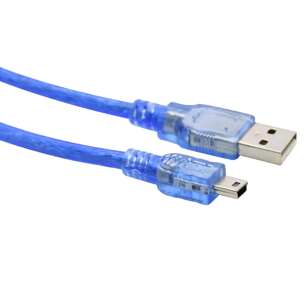 

Mini USB Cable Mini USB to USB Fast Charge Data Cable 1M transparent blue for MP3 MP4 Player Car DVR GPS Digital Camera HDD