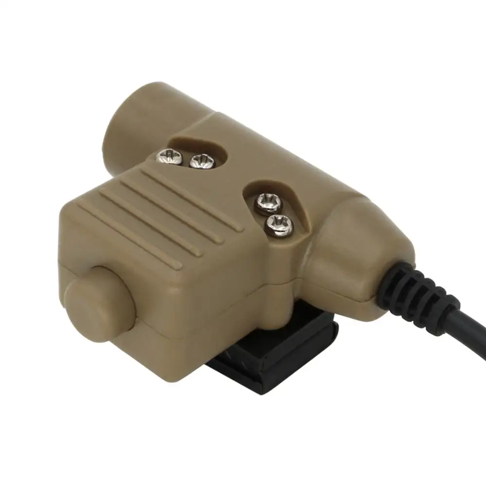 U94 PTT Tactical headset Accessories Military Adapter Plug Push to Talk for Kenwood 2 pin ptt DE