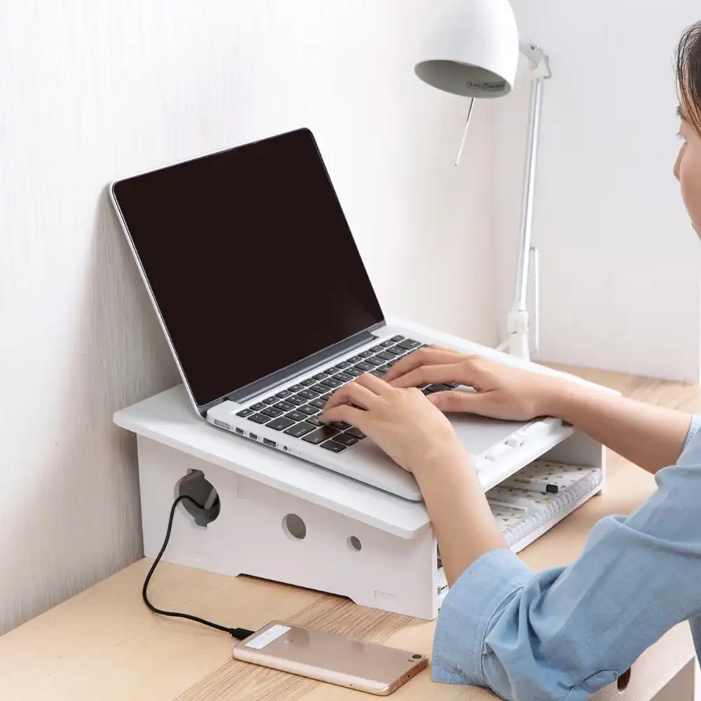 Etagere En Bois De Bureau Etagere Support De Telephone Presentoir De Telephone Support D Ordinateur Portable A Deux Niveaux Organisateur D Articles Divers De Bureau Et De Maison Aliexpress
