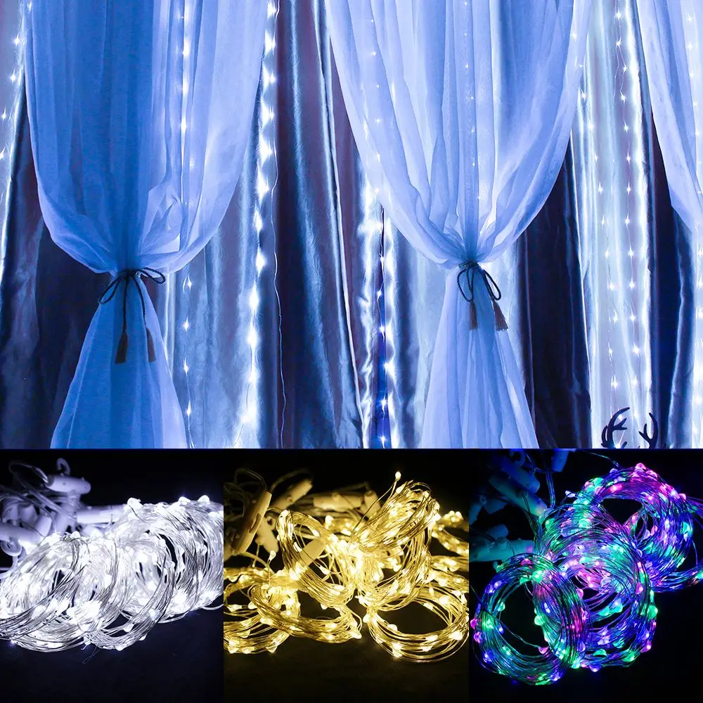 3x3m Led Icicle Led Curtain Fairy String Light Fairy Light 300 Led Christmas Light For Wedding Home Window Party Decor