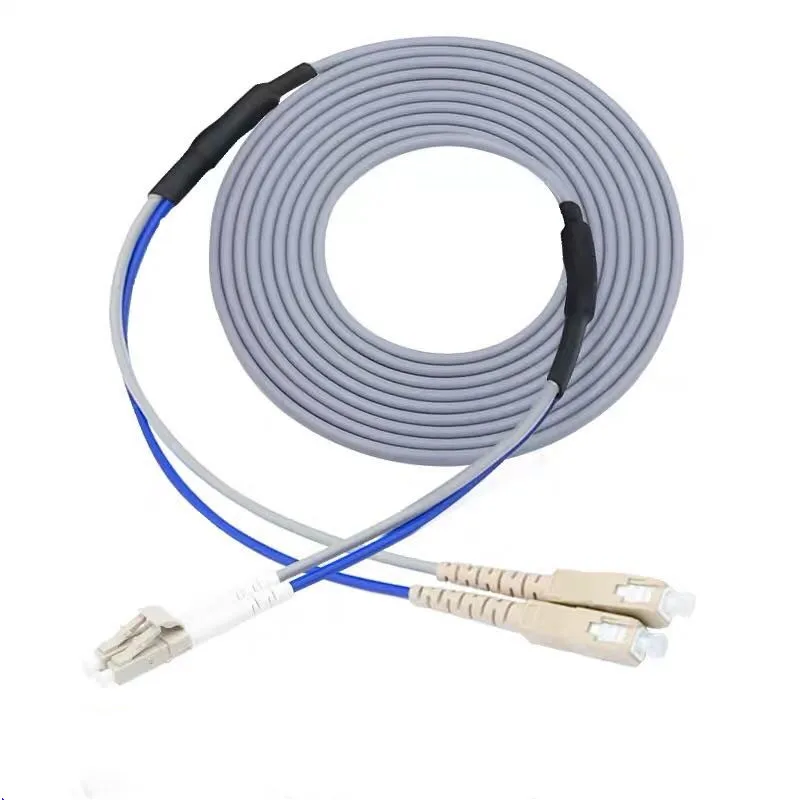 

LC-SC Indoor Armored Duplex Fiber Optic Cable Jumper Optical Patch Cord Multimode