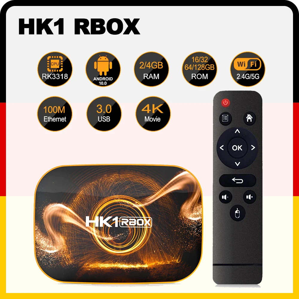 Лучшая ТВ приставка HK1 RBOX Android 10 0 4G 128G RK3328 BT 4 1080p 4K Google Play приставка|ТВ-приставки и медиаплееры| |