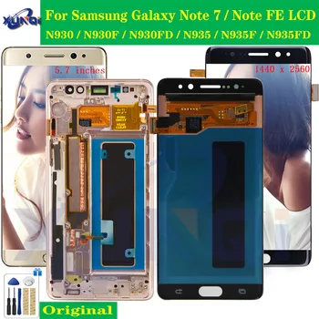

Super AMOLED Lcd For Samsung Note FE LCD N935F N935F/DS display touch screen digitizer Assembly For Samsung N930F Note 7 LCD