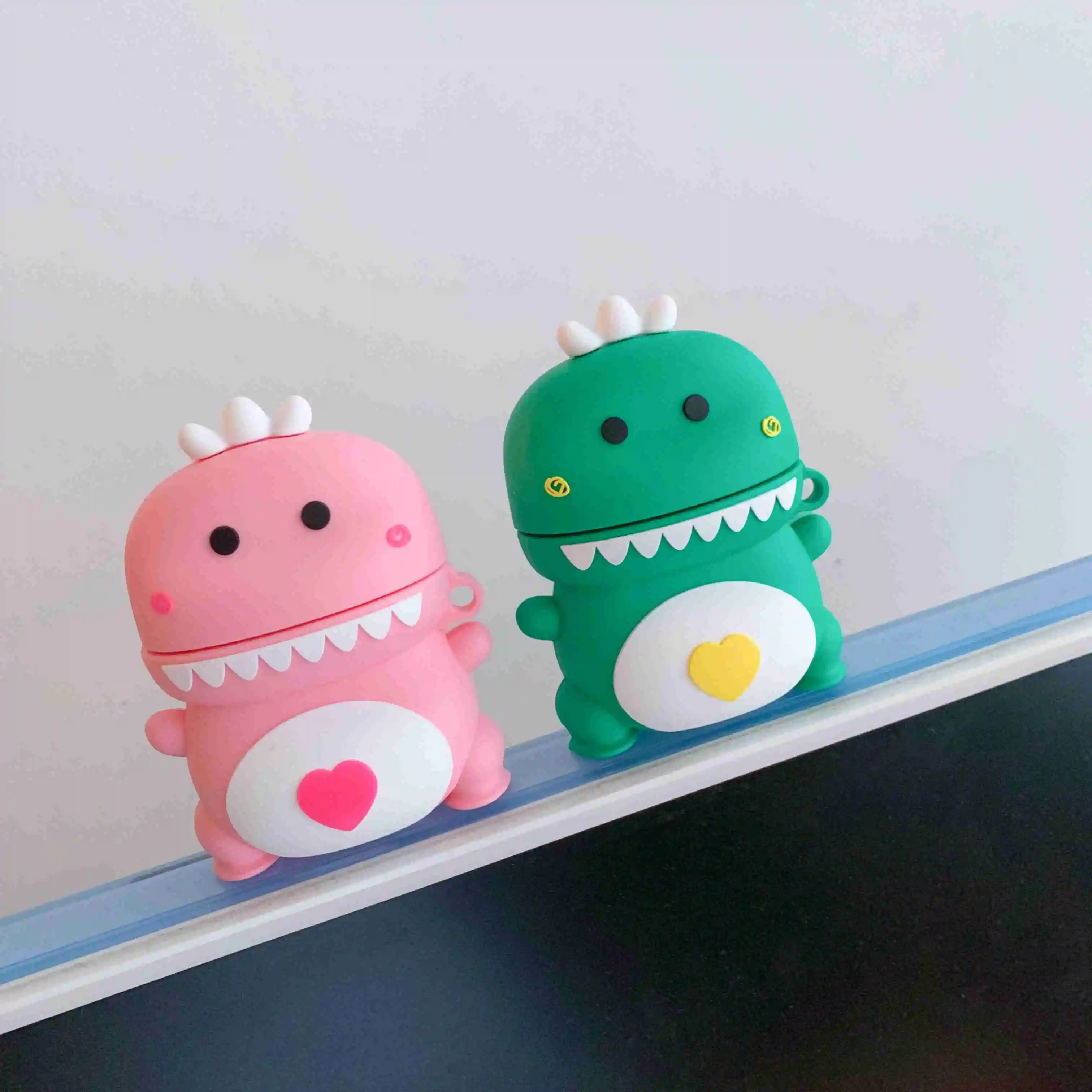 

For AirPods Case Cartoon Cute dinosaur Pattern High Quality Silicone Protection Case For Apple Air pods 2 Wireless Earphone Case