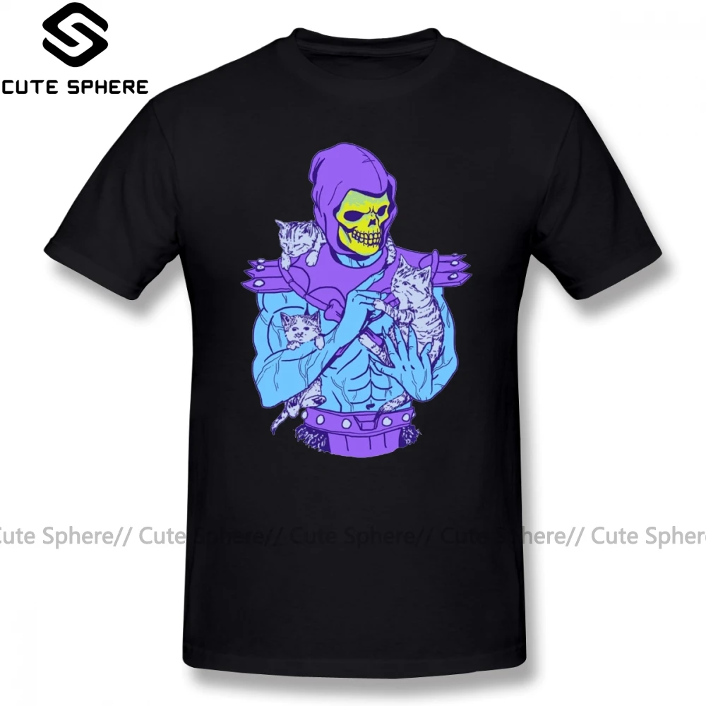 He Man, футболка Skeletor, Masters Of The Meowniverse, 100 хлопок, летняя футболка, забавная Мужская футболка с принтом, 4xl