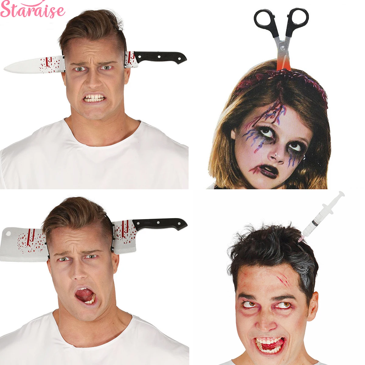 Staraise Bloody Knife украшения ужастики для хеллоуина Хэллоуин повязка на голову