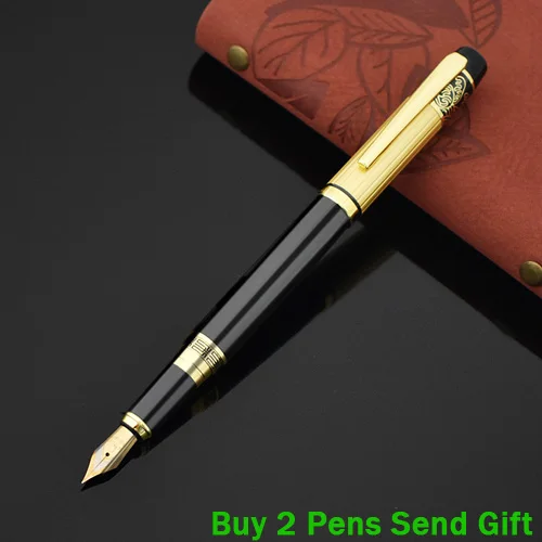 Fountain Pen Модные Deisgn Hero 901 металлическая авторучка полностью Металлическая Тяжелая деловая ручка купить 2 ручки отправить подарок - Цвет: Fountain Pen