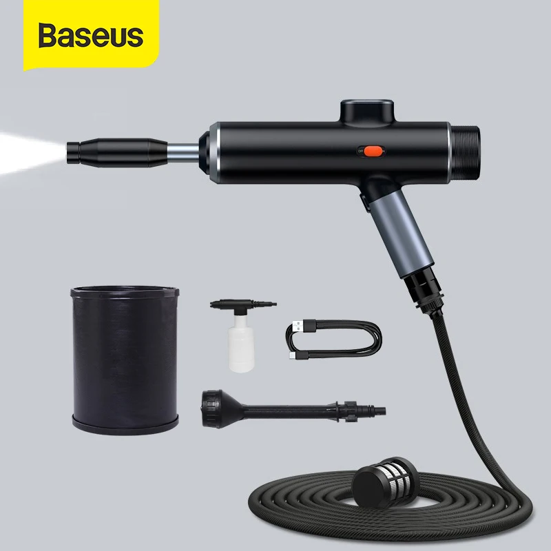 

Baseus Car Water Gun High Pressure Cleaner Auto Car Washer Spray Car Washing Machine Electric Cleaning Auto Device Styling