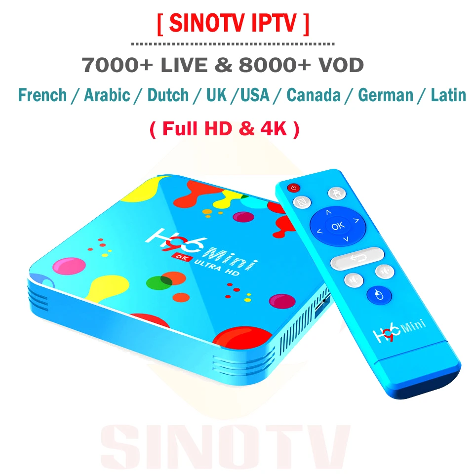 4 Гб 128 арабский IPTV Set-Top Box 6k H96mini с французский Арабский IP ТВ подписки шведский албанский португальский США в прямом эфире ТВ видео по запросу